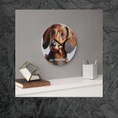 Persoonlijke wandklok voor Dachshund