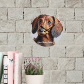 Persoonlijke wandklok voor Dachshund