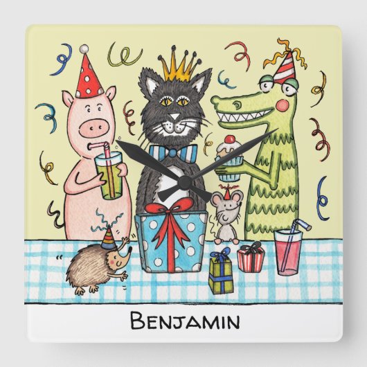 Persoonlijke wandklok voor kinderen (Voorkant)