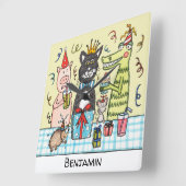 Persoonlijke wandklok voor kinderen (Hoek)