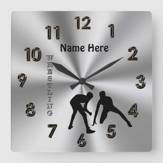 Persoonlijke wandklokken met zijn naam (Voorkant)
