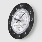 Persoonlijke wandklokken voor bruiloften, zwart-wi (Hoek)