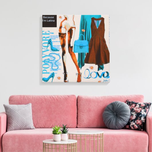 Persoonlijke wandkunst: liefdesgeschenk canvas afdruk (Insitu (Woonkamer))