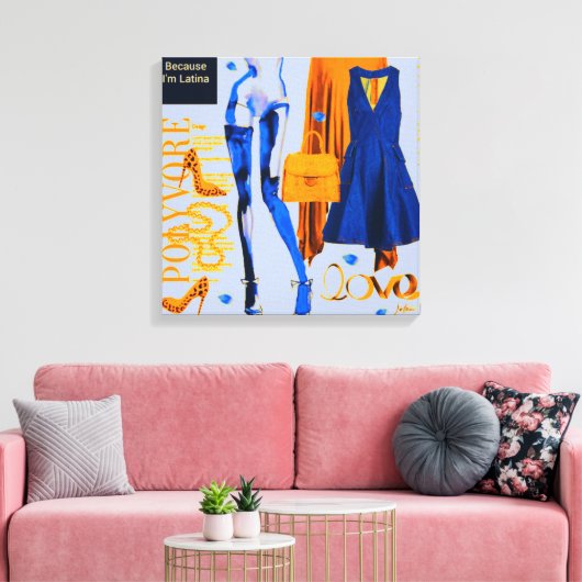 Persoonlijke wandkunst: liefdesgeschenk canvas afdruk (Insitu (Woonkamer))