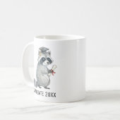 Persoonlijke Wasbeer Afstudeercadeau Koffiemok (Voorkant links)