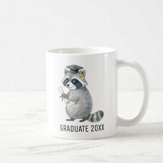 Persoonlijke Wasbeer Afstudeercadeau Koffiemok (Rechts)
