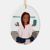 Persoonlijke wasverwarmer vrouw keramische ornamen keramisch ornament (Rechts)