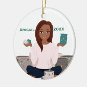 Persoonlijke wasverwarmer vrouw keramische ornamen keramisch ornament (Links)