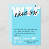 Persoonlijke Wat de veertig 40e grappige verjaarda Briefkaart (Voorkant / Achterkant)