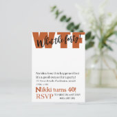 Persoonlijke Wat de veertig 40ste grappige verjaar Briefkaart (Staand voorkant)