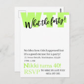 Persoonlijke Wat de veertig 40ste grappige verjaar Briefkaart (Voorkant / Achterkant)