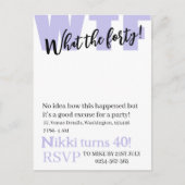 Persoonlijke Wat de veertig 40ste grappige verjaar Briefkaart (Voorkant)