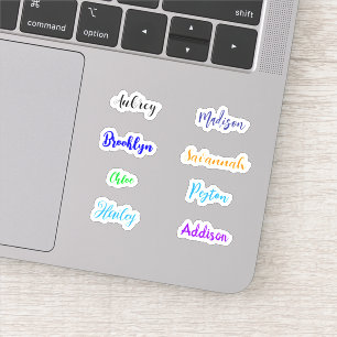 Persoonlijke Waterdichte Handgeschreven Namen in S Sticker