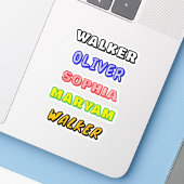 Persoonlijke Waterdichte Naam Cadeau Sticker Stick