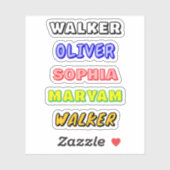 Persoonlijke Waterdichte Naam Cadeau Sticker Stick (Vel)