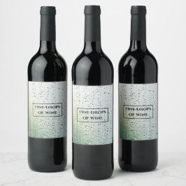 persoonlijke waterdruppel wijnlabels wijn etiket