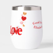 Persoonlijke waterfles 'Love & Hearts' (Achterkant)