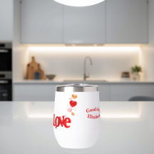 Persoonlijke waterfles 'Love & Hearts'
