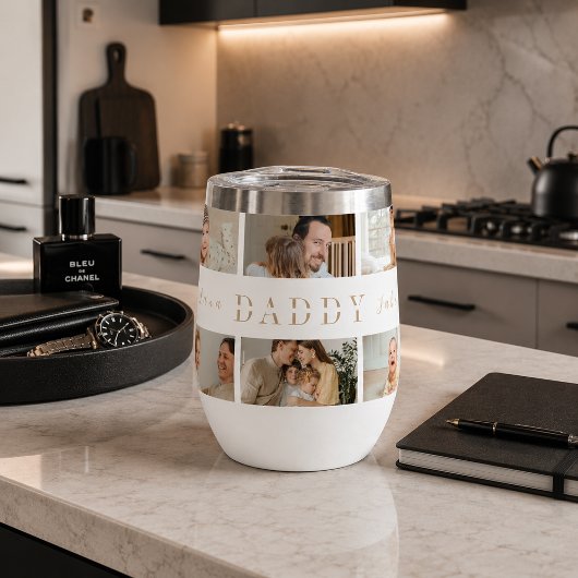 Persoonlijke waterfles met foto's van PAPA | Cadea