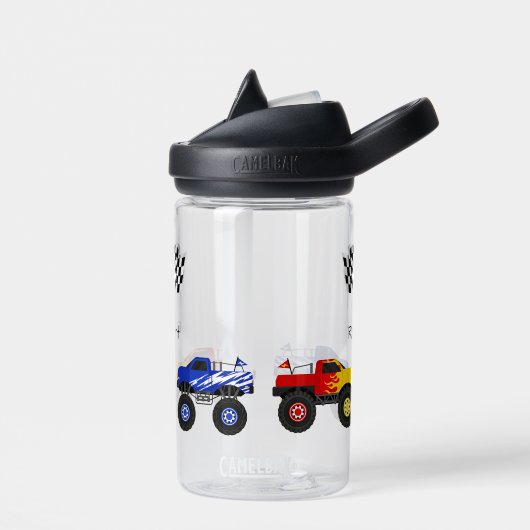 Persoonlijke waterfles met monstertrucks (Links)