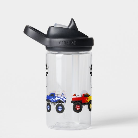 Persoonlijke waterfles met monstertrucks (Rechts)