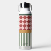 Persoonlijke waterfles met naam en patroon (Voorkant)