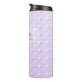 Persoonlijke waterfles met naam, wilde bloem thermosbeker (Geroteerd rechts)