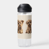 Persoonlijke waterfles met schattige puppy (Achterkant)