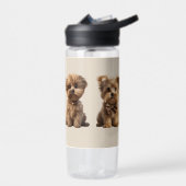 Persoonlijke waterfles met schattige puppy (Links)