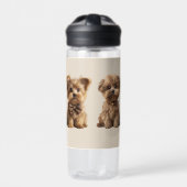Persoonlijke waterfles met schattige puppy (Voorkant)