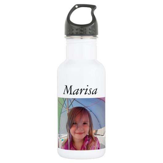 Persoonlijke waterfles, voeg uw afbeelding toe! waterfles (Voorkant)