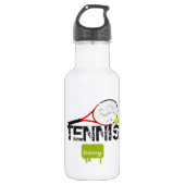 Persoonlijke waterfles voor kinderen met tennispri waterfles  (Voorkant)
