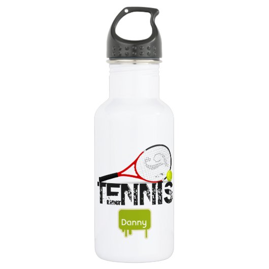 Persoonlijke waterfles voor kinderen met tennispri waterfles  (Voorkant)