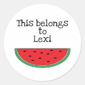 Persoonlijke "Watermeloen" Stickers (Voorkant)