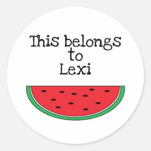 Persoonlijke "Watermeloen" Stickers (Voorkant)