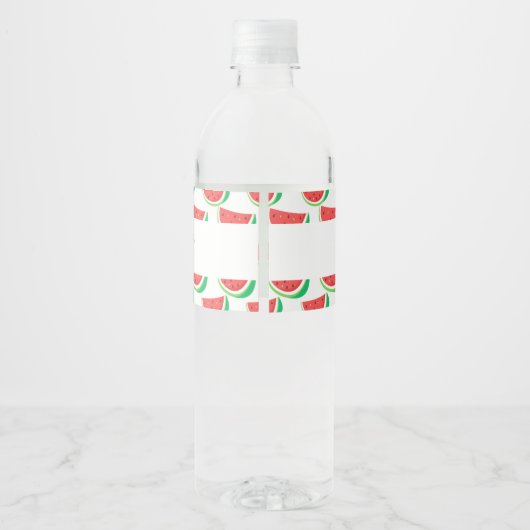 Persoonlijke Watermelonpatroonpartij Waterfles Etiket (Achterkant)