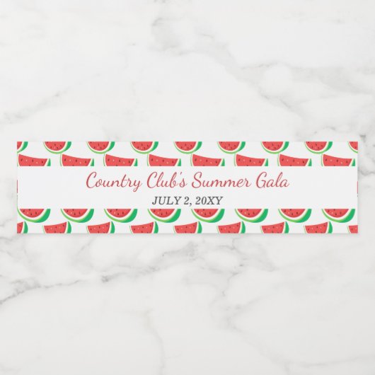 Persoonlijke Watermelonpatroonpartij Waterfles Etiket (Enkel label)
