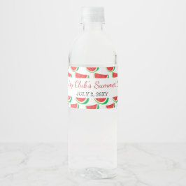 Persoonlijke Watermelonpatroonpartij Waterfles Etiket
