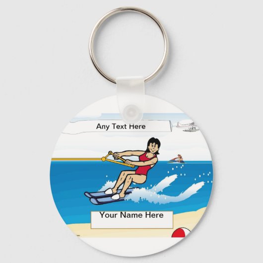 Persoonlijke waterskier sleutelhanger (Voorkant)