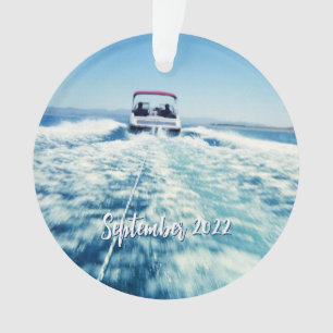 Persoonlijke watersporten snelheidboot foto ornament
