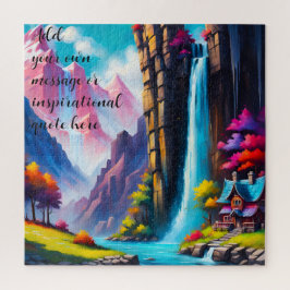 Persoonlijke Waterval Cottage Retreat Legpuzzel