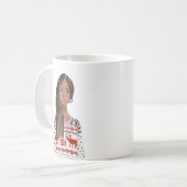 Persoonlijke Waterverf Afbeelding Kerstmis Mok (Voorkant links)