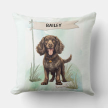 Persoonlijke waterverf American Water Spaniel hond