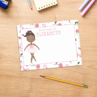 Persoonlijke waterverf ballerina meisjes lunch post-it® notes