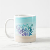Persoonlijke Waterverf Beach Babe Glitter Koffiemok (Links)