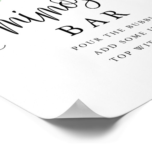 Persoonlijke waterverf bloem bloei Mimosa Bar Poster (Hoek)