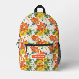 Persoonlijke Waterverf Bloemen Bedrukte Rugzak
