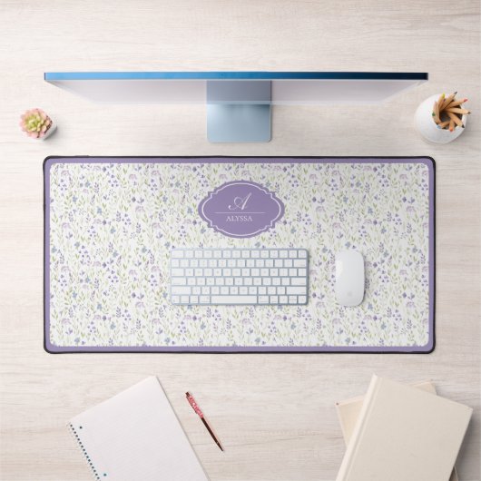 Persoonlijke Waterverf Bloemen Bureaumat (Kantoor 1)