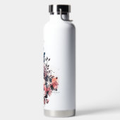 Persoonlijke waterverf bloemen waterfles (Links)