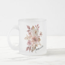 Persoonlijke waterverf bloemenmok